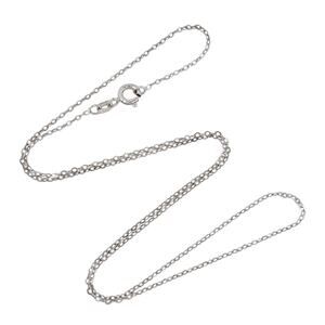Estate Italy Sterling Silver 925 1.4mm Cable Link Chain Necklace 18"